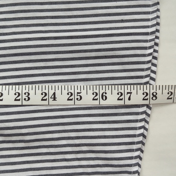 Country Store Striped Embroidered Butterfly Button Down Blouse 1X Gray White - Picture 14 of 16